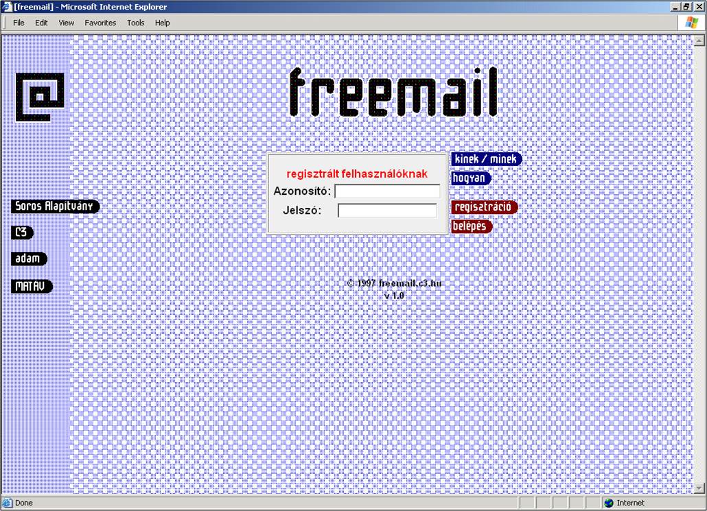 Freemail 1997 belepes