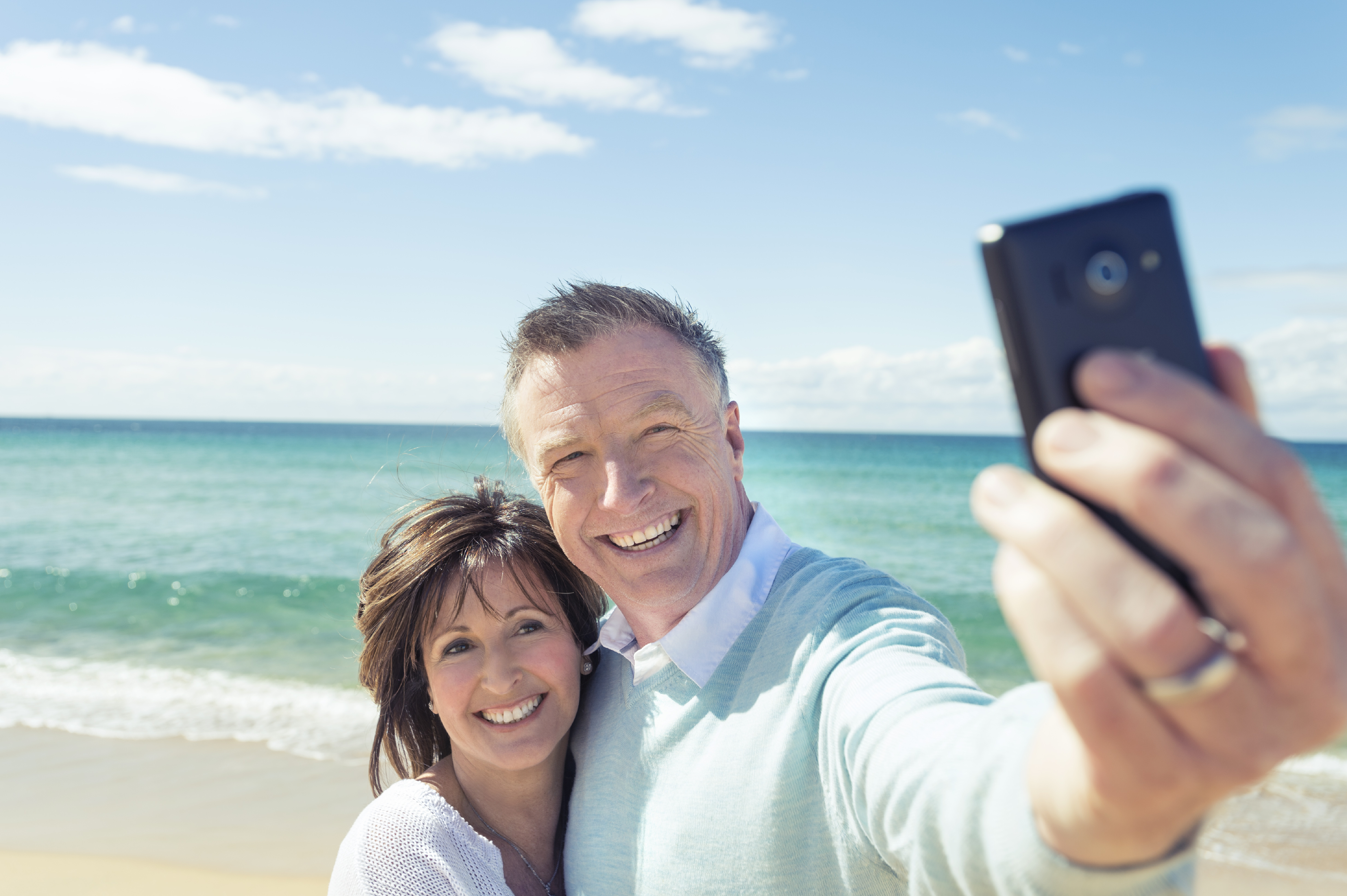 Mature couple taking a selfie