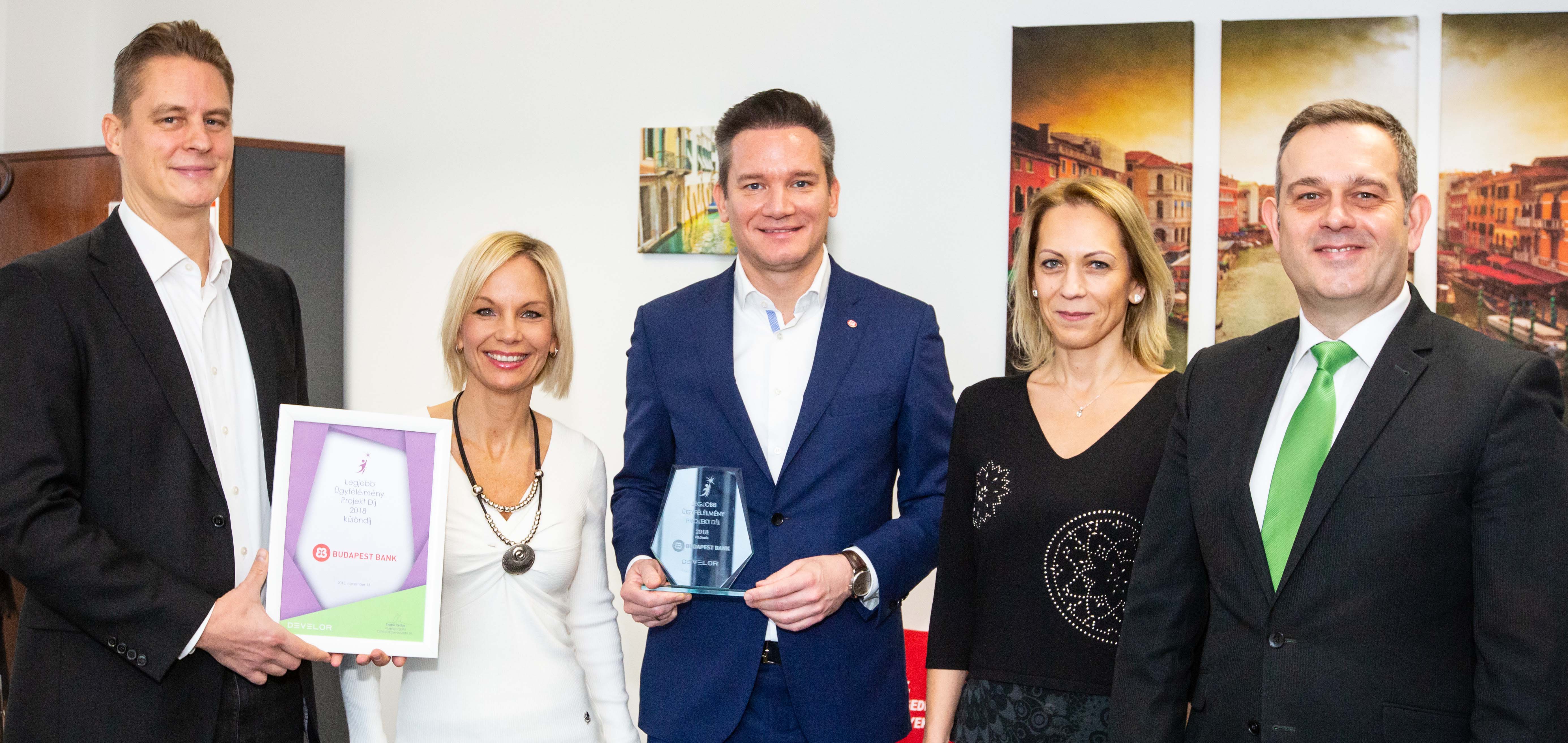 Develor Budapest Bank Ügyfélélmény díjátadó